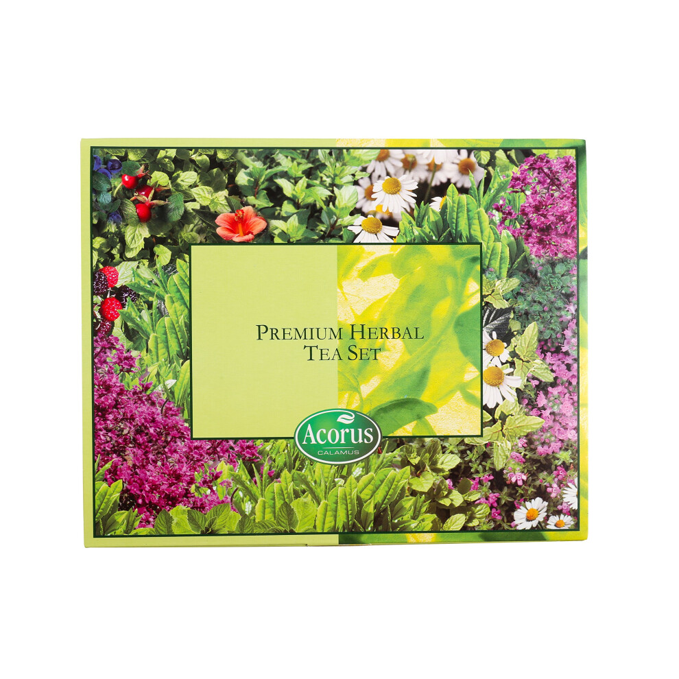 Acorus Premium Herbal Tea Set Of Six Different Flavours In The Beautiful T