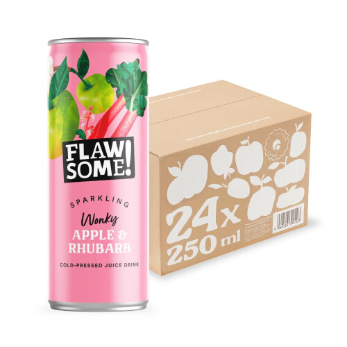 Flawsome! Lightly Sparkling Apple & Rhubarb Juice