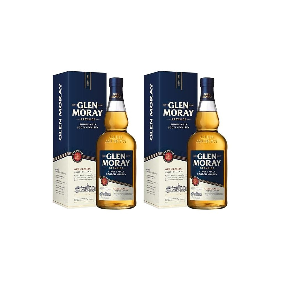 Glen Moray Classic Single Malt Scotch Whisky 70Cl 40 Abv Speyside Region Wh