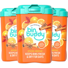 Bin Buddy Festive Bin Freshener Powder 450g Pack of 3 Leaves Your Bin Smel