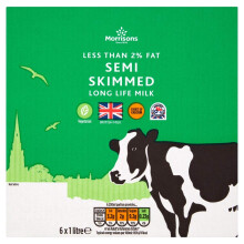 Morrisons Semi Skimmed Milk 6 Liters Packaging May Vary