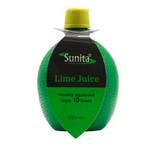 Sunita Lime Juice Freshly Squeezed from 10 Mexican or Brazilian Limes 200