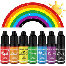 FANKOO Food Colouring – 7 Colour Concentrated Liquid Cake Food Colouring Se