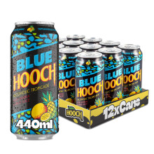 Blue Hooch Fridge Pack 12 x 440ml Cans 34 ABV Tropical PreMixed Alcoho