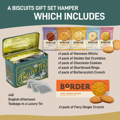 Border Biscuits Gift Set Afternoon Tea Hamper with Border Ginger Crunch 135 1