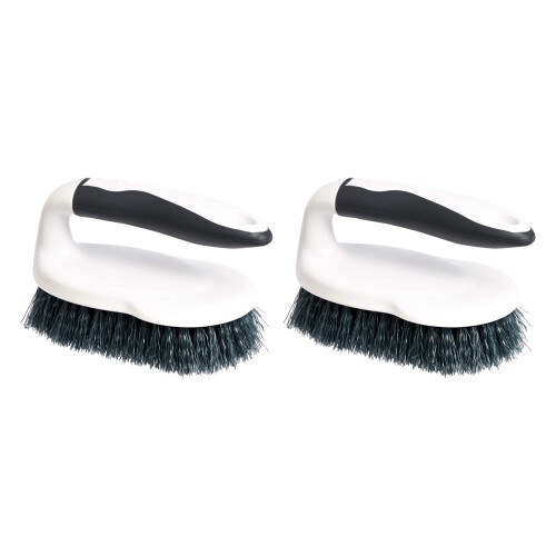 Amazon Amazon Basics All Purpose Rectangular Scrub Brush 2pack White  Black