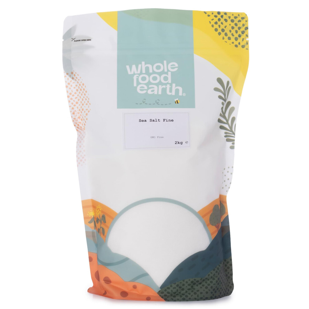 Wholefood Earth Fine Sea Salt 2 Kg Gmo Free