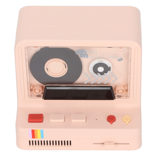Vintage Pink Bluetooth Cassette Player with Multi Play and Light Effects 2