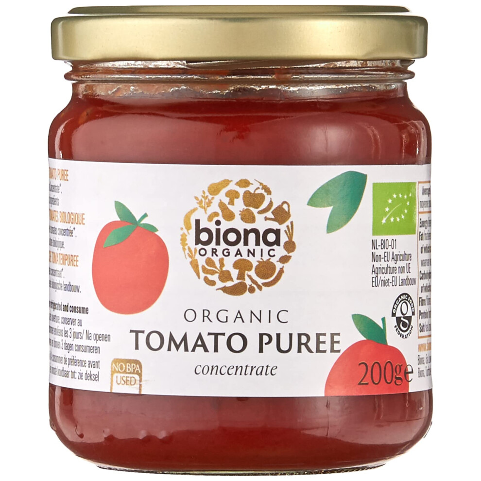 Biona Organic Tomato Puree 200G Tomato Concentrate Made From 100 Organical