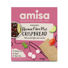 Amisa Quinoa Fibre Crispbread 100g  GlutenFree High Fibre Organic VeganFrie