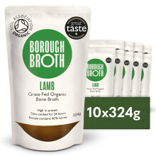 Organic Lamb Bone Broth by Borough Broth Freshly Made with GrassFed Lamb
