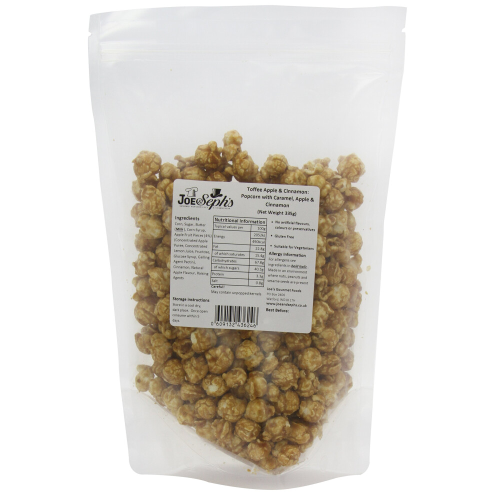 Joe & Seph's Joe Sephs Toffee Apple With Cinnamon Popcorn Bulk Catering Pack 335 G