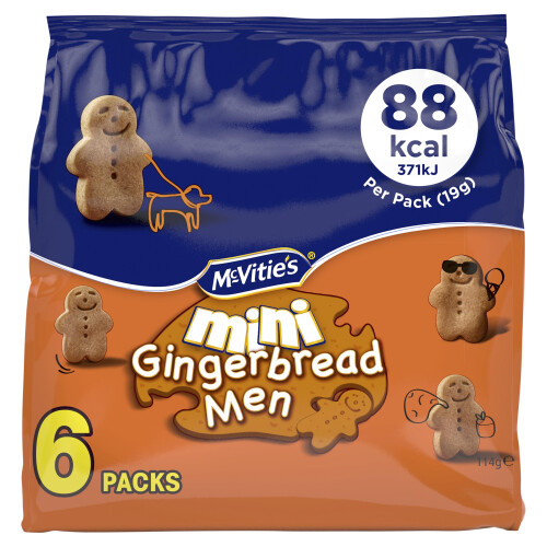 Mcvities Mini Gingerbread Men Pack of 6