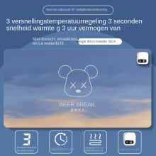 (Timing 80*33, Grote berenpauze) Waterdichte Desktop Verwarmingspad