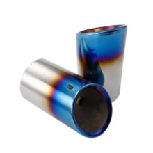 Tail Exhaust Pipe For VW Polo Golf Jetta MK6 MK7 1.4T Bora, Exhaust Tip Muffler Pipe Covers, 2Piece Set