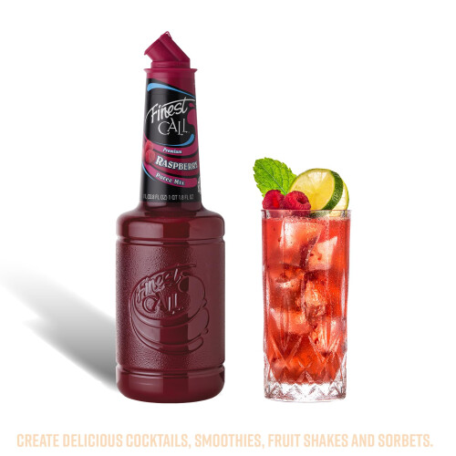 Finest Call Raspberry Puree  1 Litre Bottle Real Fruit  Cocktail Ingredient 1