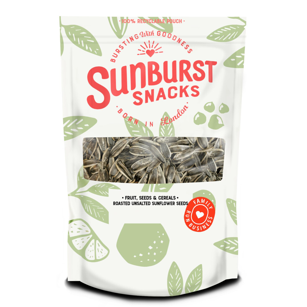 Sunburst Snacks Sunflower Seeds Roasted Unsalted Gluten Free Vegan High P