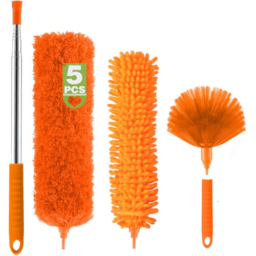 Microfiber Duster Feather Duster Cleaning Kit with 100 Inch Telescoping Ext