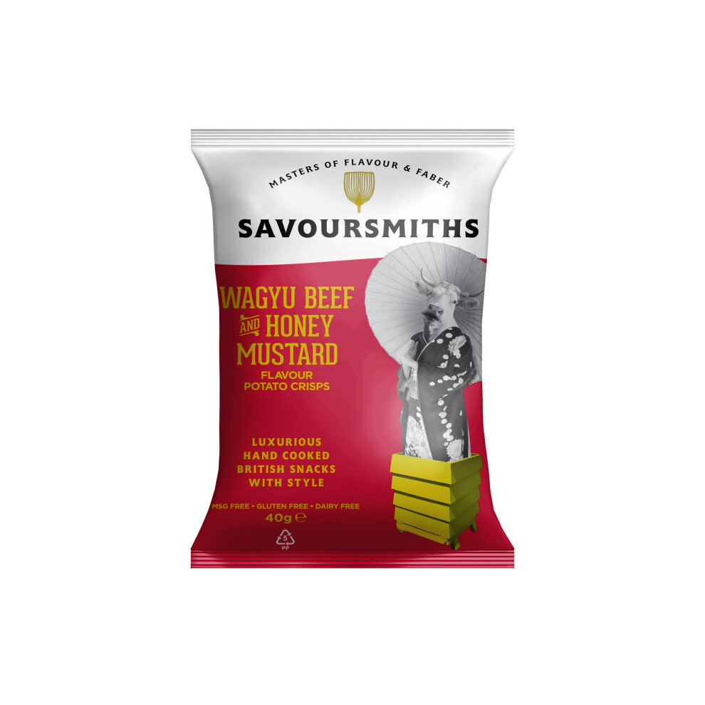 Savoursmiths Wagyu Beef With Honey Mustard 150G X 12 Multi Pack Luxury Han