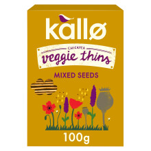 Kallo Mixed Seeds Veggie Thins Crackers Healthy Snacks High Fibre Gluten F