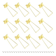 4.37' Easel Back, Metal Picture Frame Back Stand, 12Set Gold Tone, Screws Included For Crafts Art Frames Display