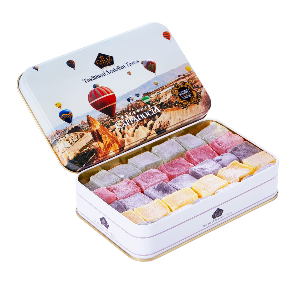 Çerez Pazarı Cerez Pazari Turkish Delight Candy Gift Basket 320G Luxury Lokum Dessert Go