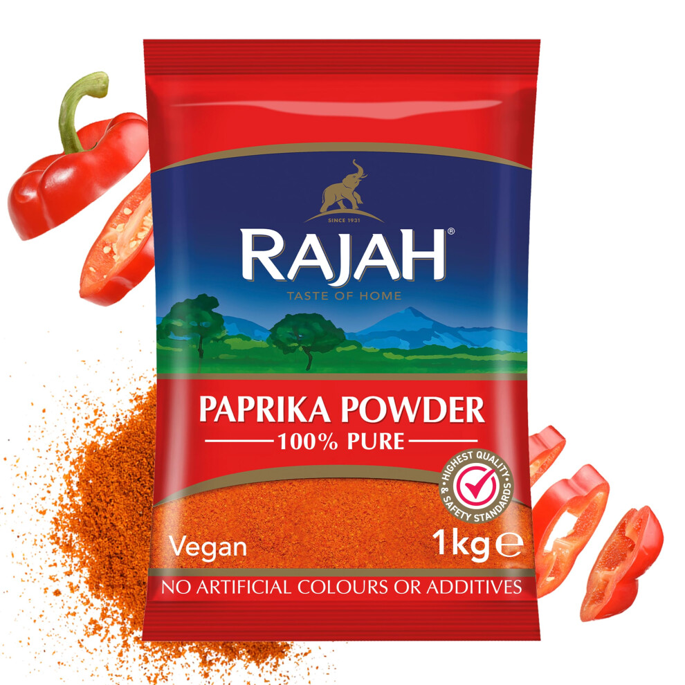 Rajah Spices Paprika Powder Paprika Ground Paprika 1Kg