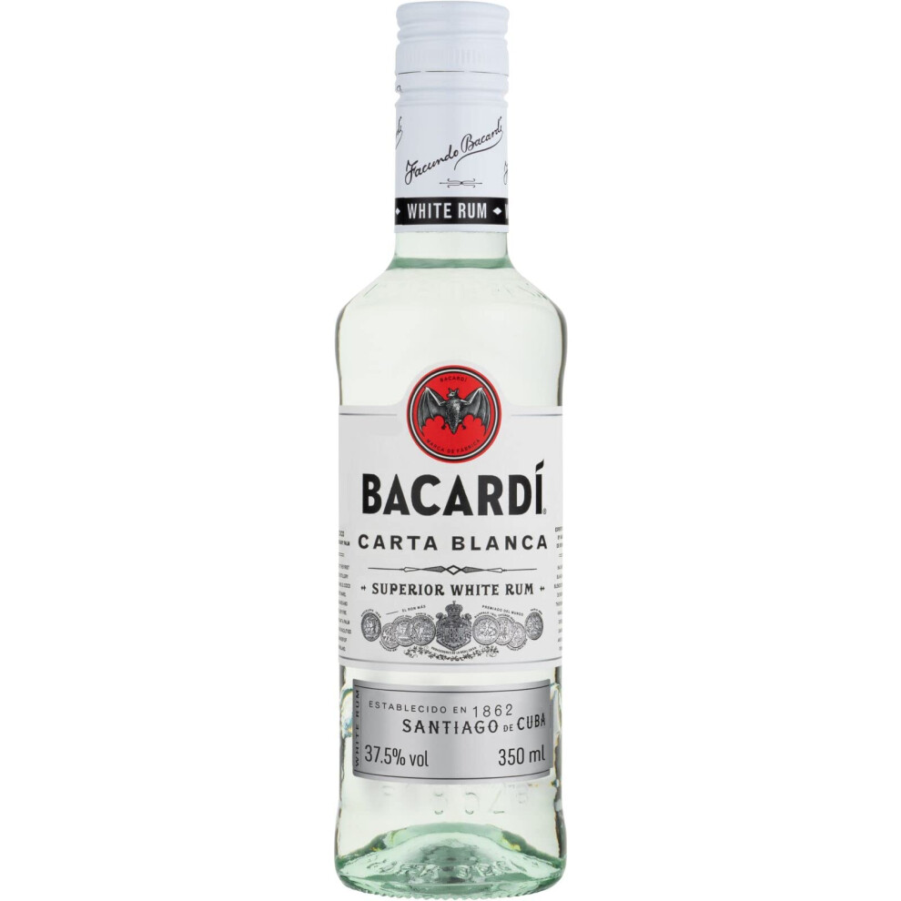 Bacardi Carta Blanca Superior Rum 350Ml 35Cl 375 Abv Iconic Caribb White