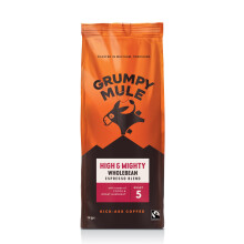 Grumpy Mule High and Mighty Espresso Blend Whole Coffee Beans with notes of Cocoa and Roast Hazelnut 1kg
