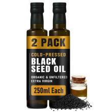 RAWYA Organic Black Seed Oil – 250ml Unfiltered Pure and Natural Kalonji Ni