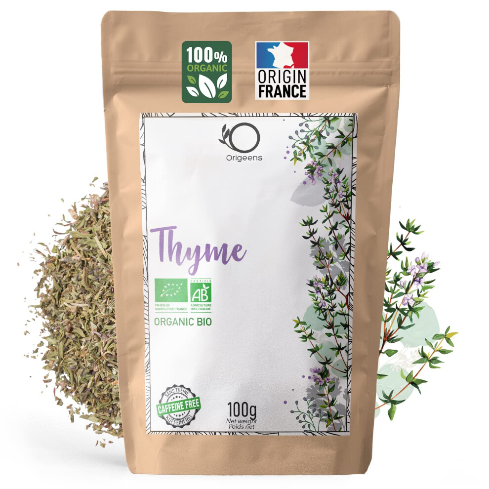 Origeens Organic Thyme Tea 100G Origin France Dried Leaves For Cough Tea