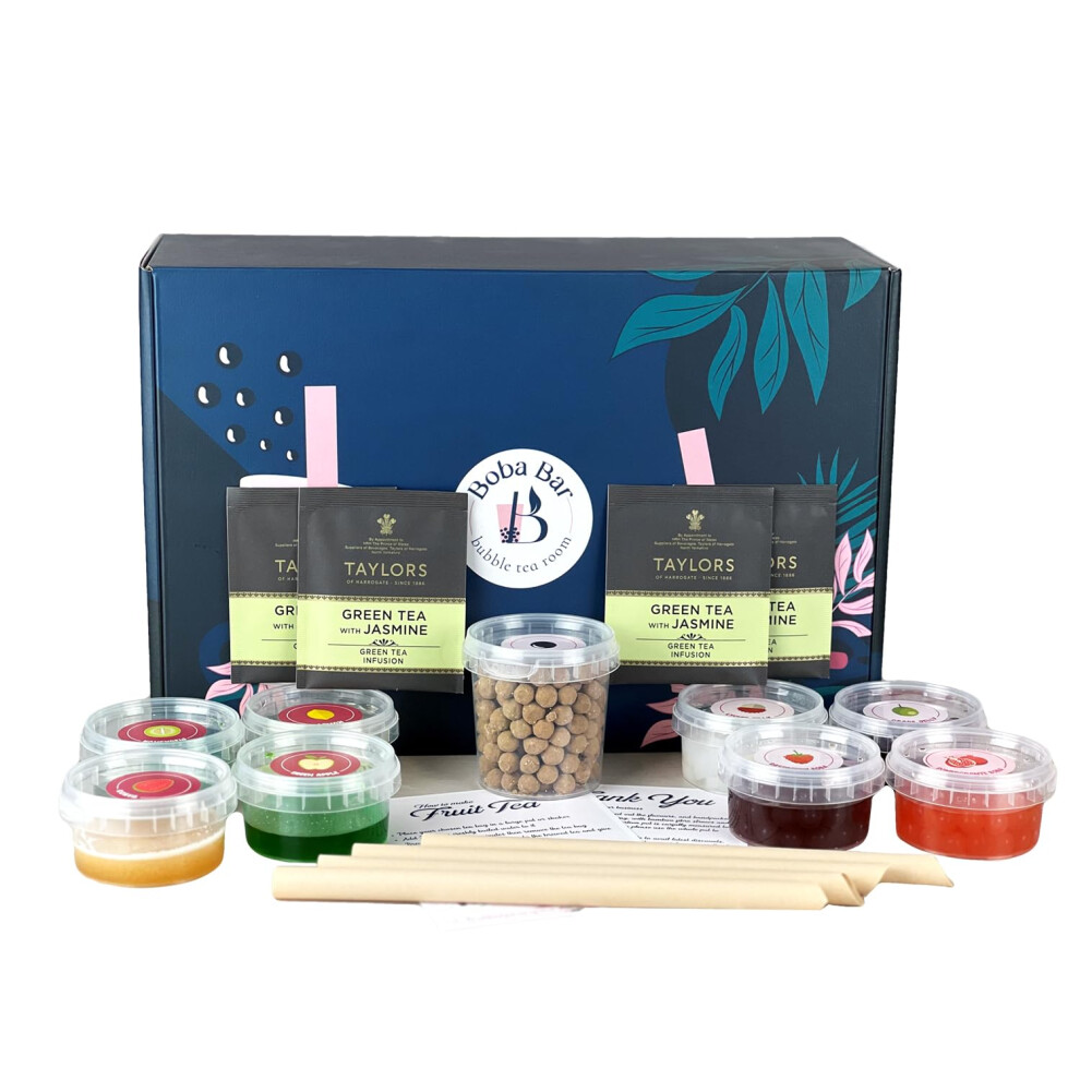 Boba Bar Chiller Fruit Bubble Tea Kit Serves 4 X 500 Ml Drinks Fruit Green