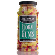 Original Floral Gems Retro Sweets Gift Jar By Berrymans Sweet Shop Classic
