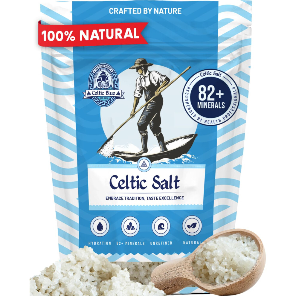 Celtic Celtic Sea Salt 500G 100 Unrefined Coarse Celtic Sea Salt 82 Blue