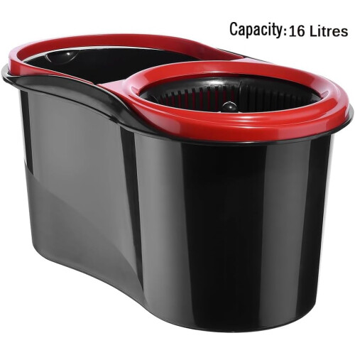 Spin Mop and Bucket Set  16 Litres  Microfibre Mop Head  Long Handle Extend 2