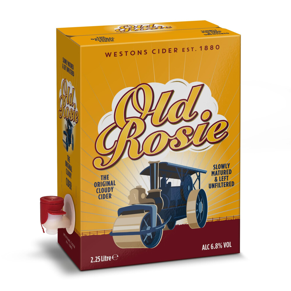 Westons Old Rosie Cloudy Cider 4 X 225 Litre Bag In Box Still Cider