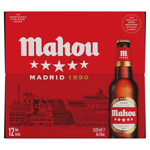Mahou Spanish Premium Lager 12x330ml bottles 1