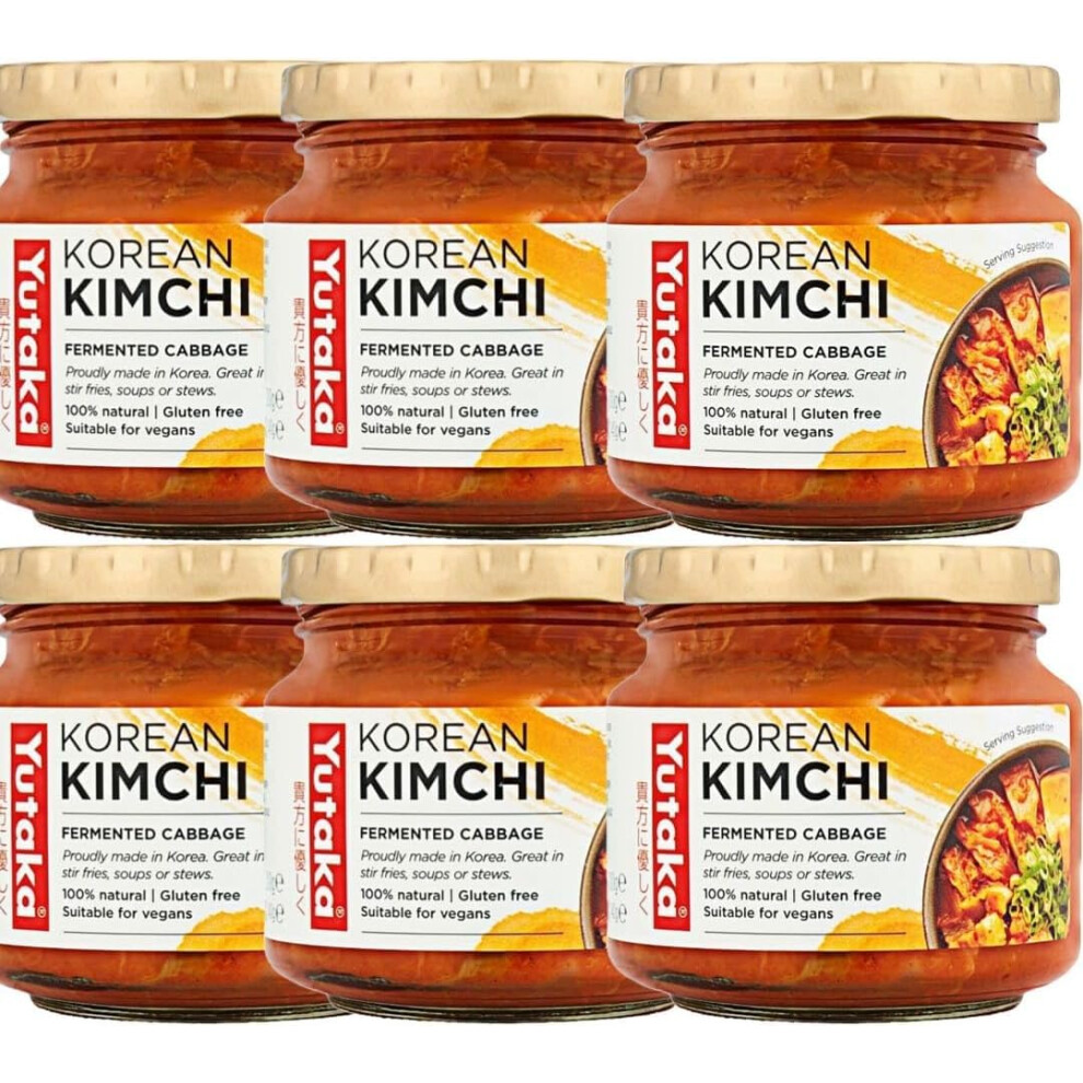 Yutaka Traditional Korean Kimchi 200G Pack Of 6 Authentic Fermented Napa C