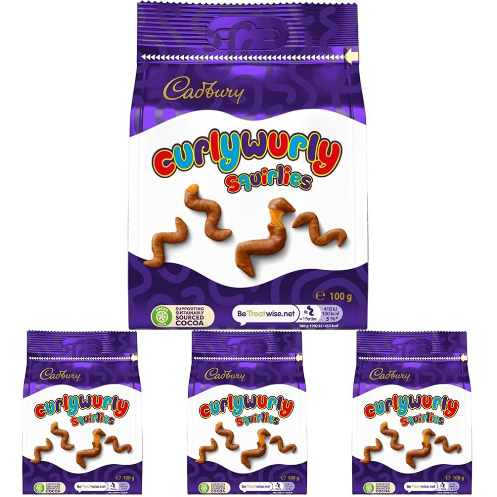Cadbury Milk Chocolate Curly Wurly Squirlies Sharing Bag Bite Size Treats 1