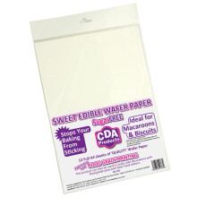 Pack of 12 Premium Full A4 Sized Sweet Vanilla Flavoured White Edible Wafer