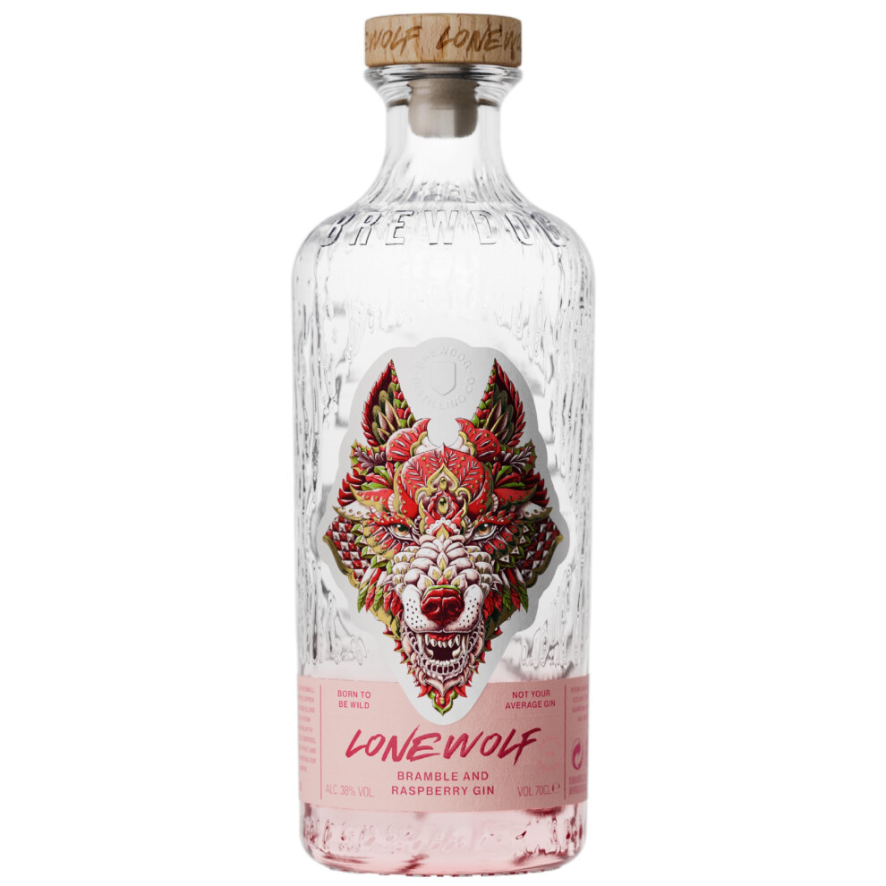 Brewdog Lonewolf Raspberry Bramble Gin 70Cl 38 Pct Abv Handcrafted In Scotland At