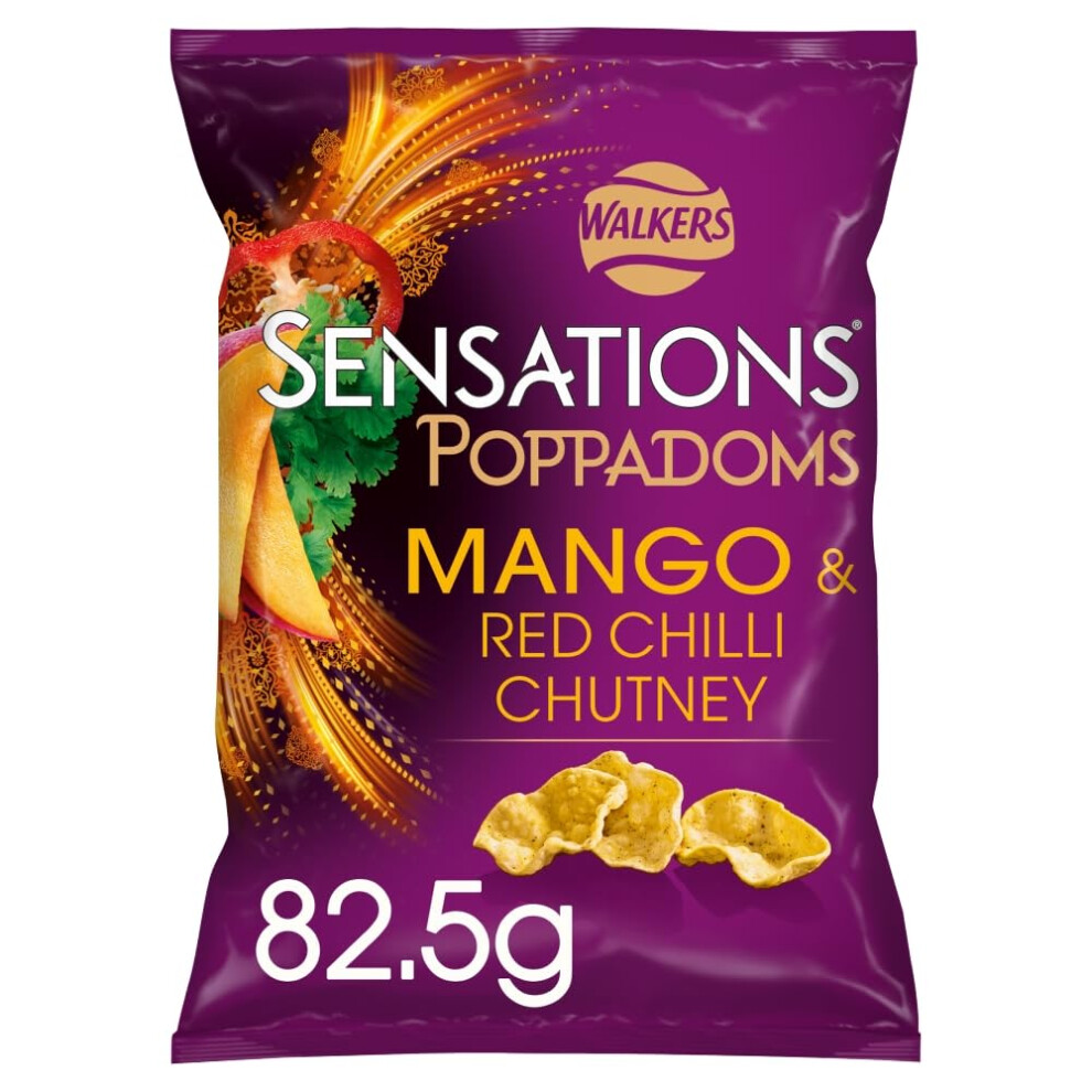 Sensations Walkers Mango Chilli Chutney Sharing Poppadoms 825G
