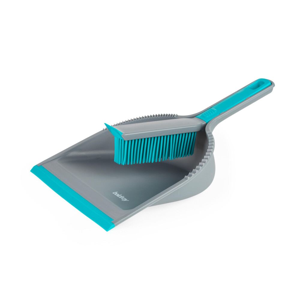 Beldray Antibac Pet Plus Dustpan Rubber Brush Set – Nonscratch Bristles Ha