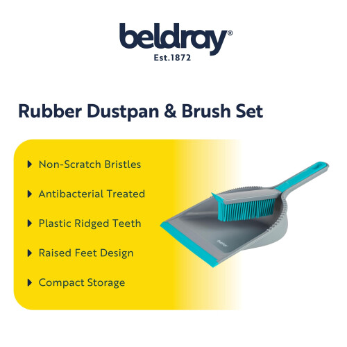 Beldray Beldray Antibac Pet Plus Dustpan  Rubber Brush Set – NonScratch Bristles Ha 1