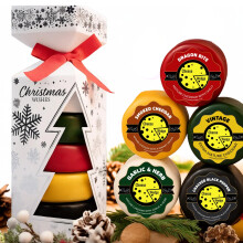 Christmas Cheese Selection Gift Christmas Tree Cracker with 5 Cheddar Truc