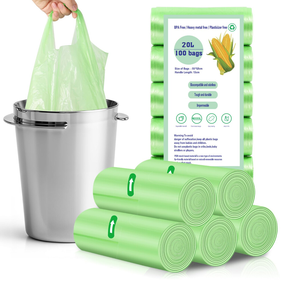 Rayito 100 X 20 Liter Small Bin Liners With Handle216x256in Portable Food W
