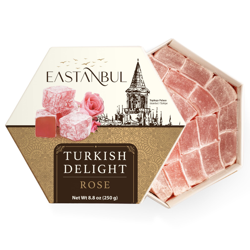 Eastanbul Turkish Delight Rose 250G Turkish Delights Candy Rose Candy Lokum