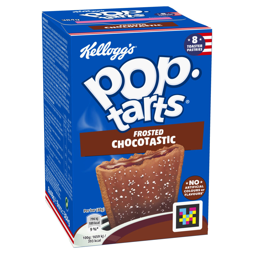 Kellogg's Poptarts Frosted Choctastic Toaster Pastries Box 8 X 48G