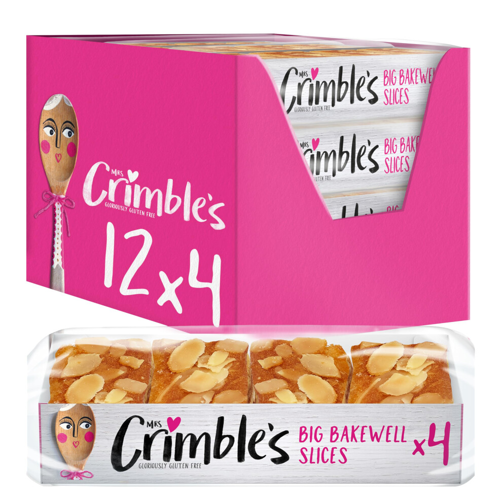 Mrs Crimbles Mrs Crimble's 12 Bakewell Slices Gluten Free Premium Quality Cake Bars Read