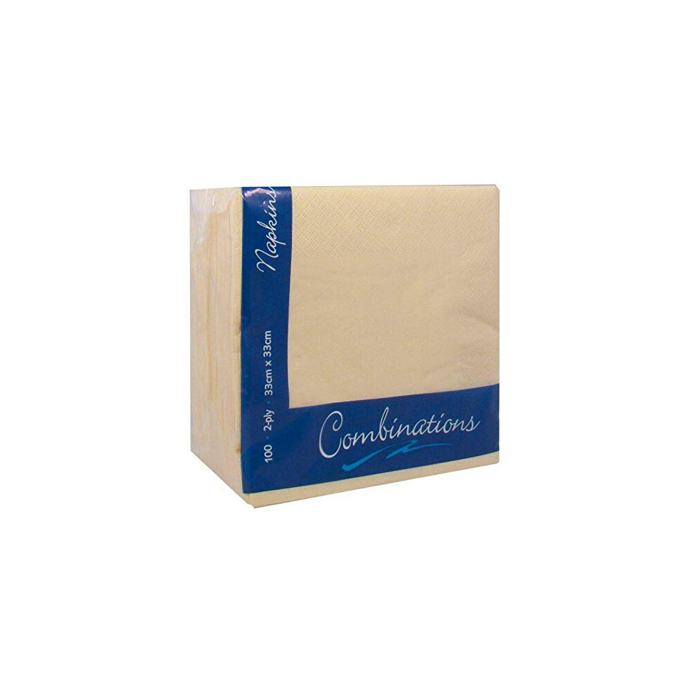 Combinations Napkins 2Ply 100 Pieces For Partieseventsdinnershome Cream
